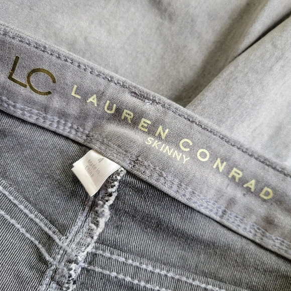 🌟 LC Lauren Conrad Gray Skinny Jeans 👖 Denim Women's Size 4 Stretchy - Picture 5 of 11